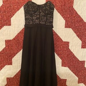 Formal black sheer dress.